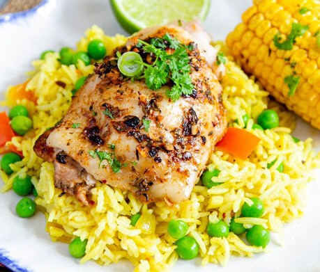 Peri Chicken Rice Salad 1x Sauce