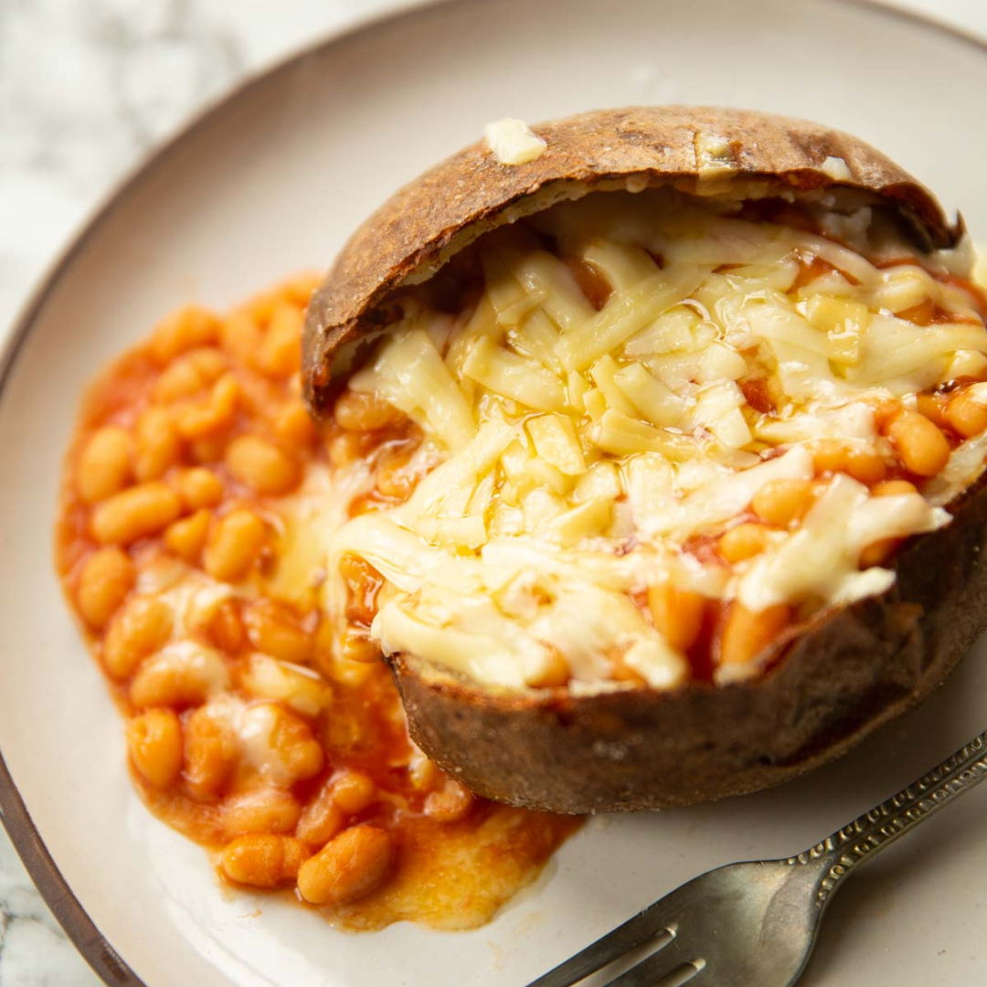 with cheese and beans