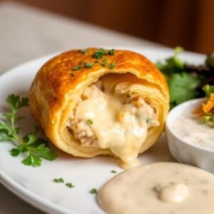French Stick Garlic Bread Stuffed With Cheese, Chicken Tikka & Sweetcorn